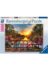 Puzzle 1.000 Piezas Bicicletas En Amsterdam de Ravensburger 19606