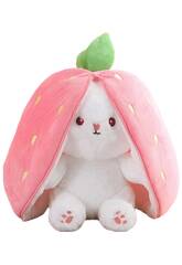 Wendeplschtier Strawberry Bunny 25 cm.