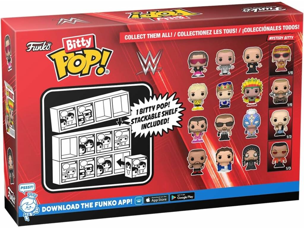 Funko Pop Bitty WWE Pack 4 Minifiguren 75461