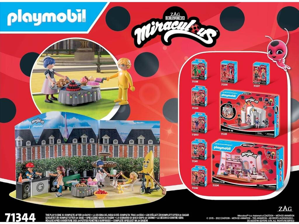 Playmobil Miraculous Ladybug Calendario dell'Avvento Picnic a Parigi 71344