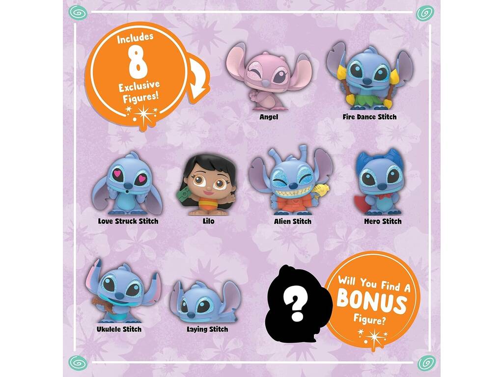 Stitch Disney Doorables 8 Pack Figuras Coleccionáveis Just Play 44702