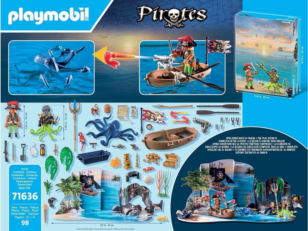 Playmobil Pirati Calendario dell'Avvento 71636