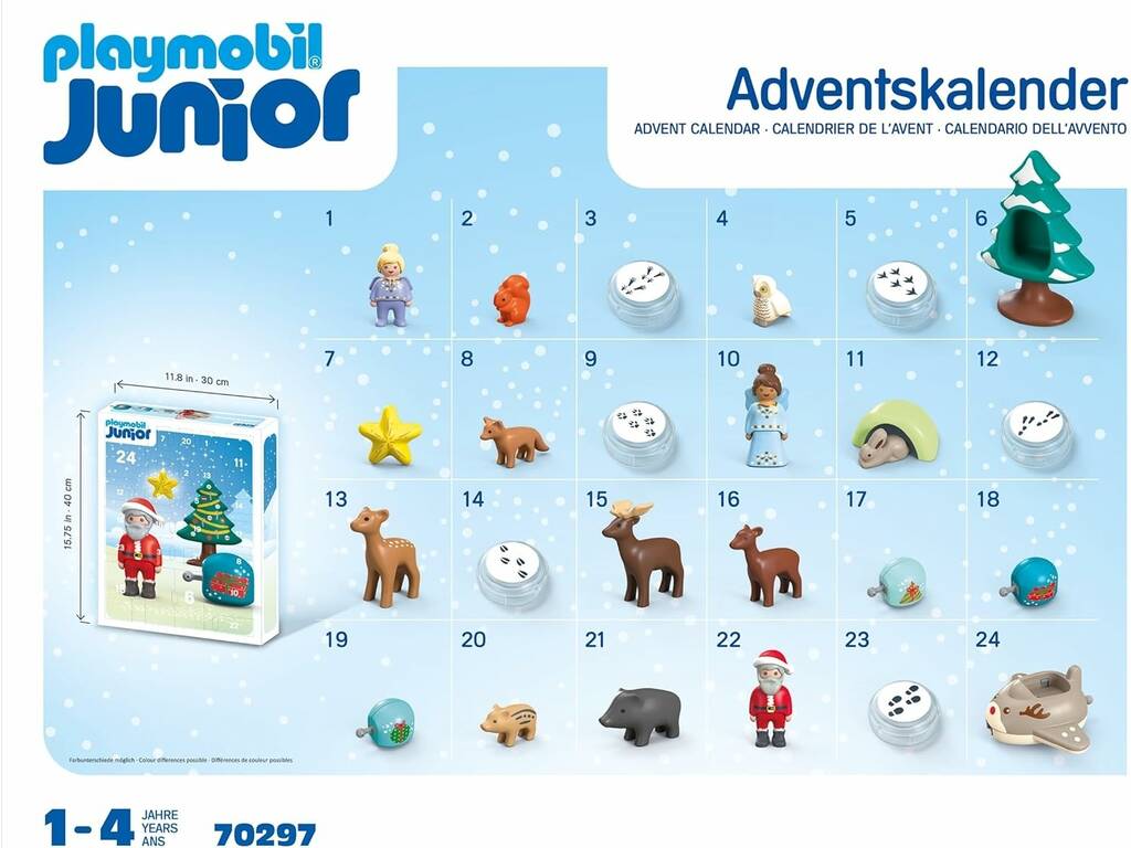 Playmobil Junior Calendario de Adviento Navidad en la Nieve 70297