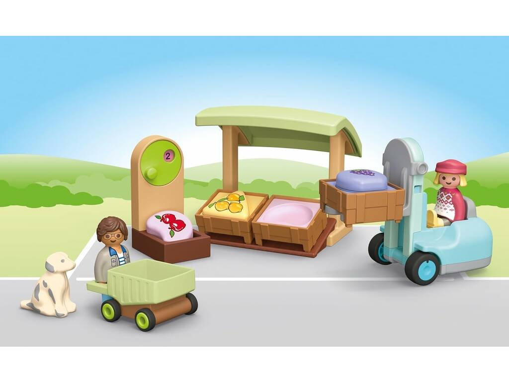 Playmobil Junior Puesto Ecológico y Carretilla Elevadora 71691