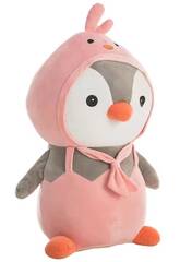 Kit peluche pingouin rose 36 cm. Crations Llopis 46936