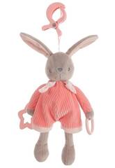 Jouet doux pour enfants 26 cm. Lapin rose Pinza Activity Creaciones Llopis 25641