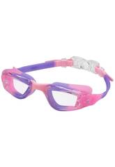 Lunettes de natation roses pour enfants avec anti-buée et protection UV