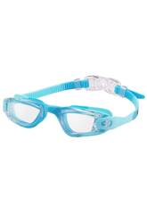 Lunettes de natation bleues pour enfants avec antibue et protection UV