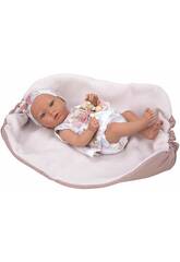 Reborn Baby Puppe 38 cm. Inna Rosa mit Decke Arias 98106