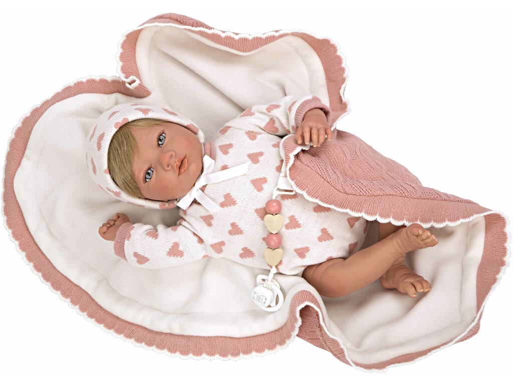 Reborn-Babypuppe Cristina Rosa 40 cm mit Decke von Arias 98141