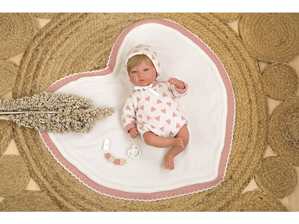 Reborn-Babypuppe Cristina Rosa 40 cm mit Decke von Arias 98141