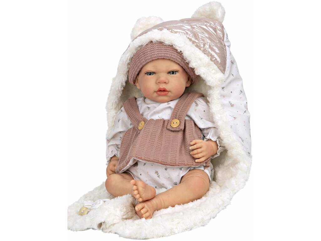 Reborn Puppe 40 cm Sandra Rosa mit Decke Arias 98160