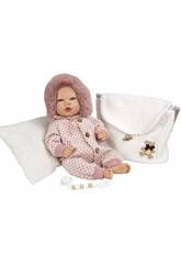 Reborn-Puppe 40 cm. Manuela Rosa mit Tasche und Kissen von Arias 98168