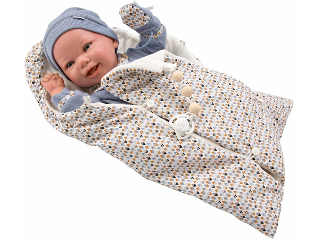 Boneco Bebé Reborn 45 cm. Daniel com Saco de Dormir Arias 98117