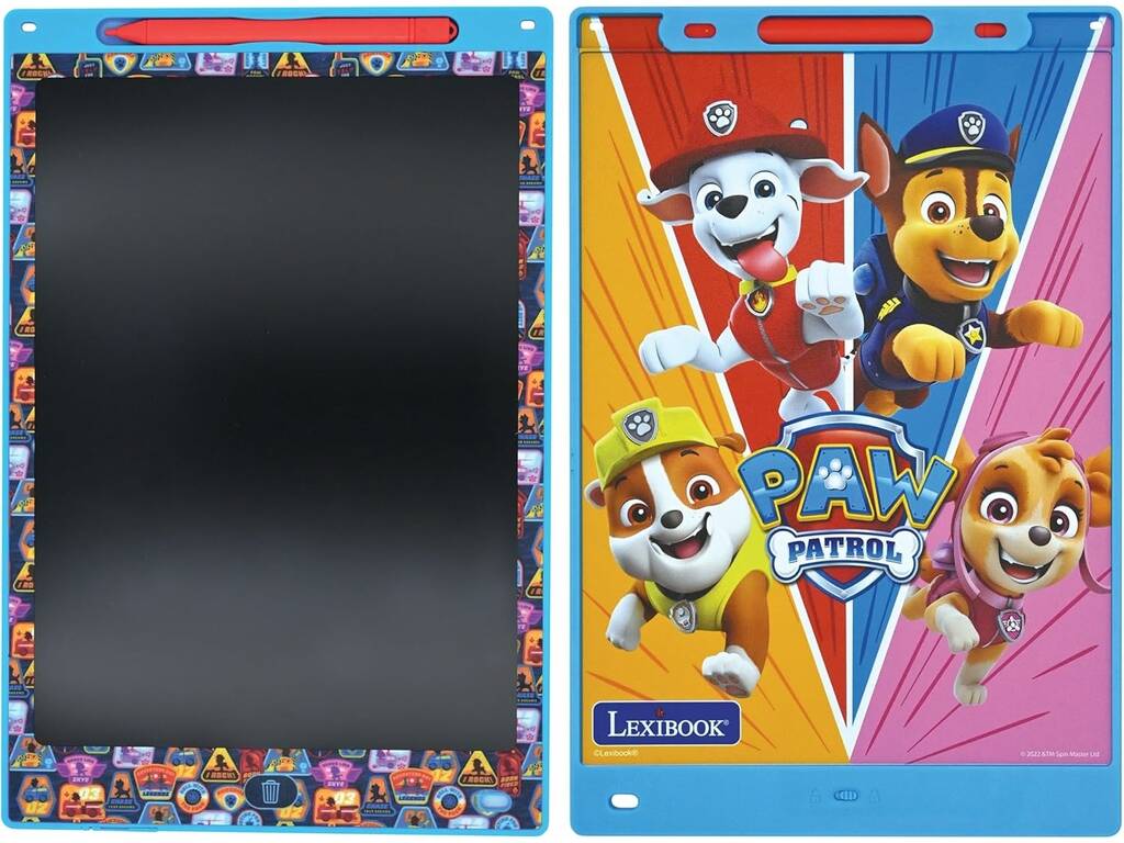 Tablette magique de dessin et d'écriture Paw Patrol avec pochoirs