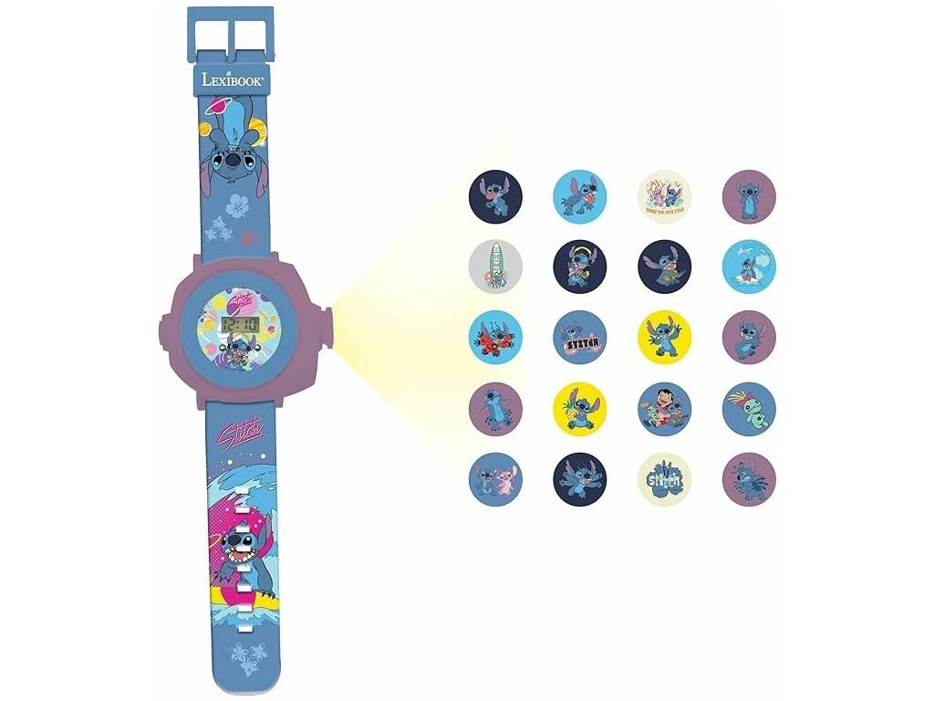 Disney Classics Orologio digitale Stitch con 20 proiezioni Lexibook DMW050D