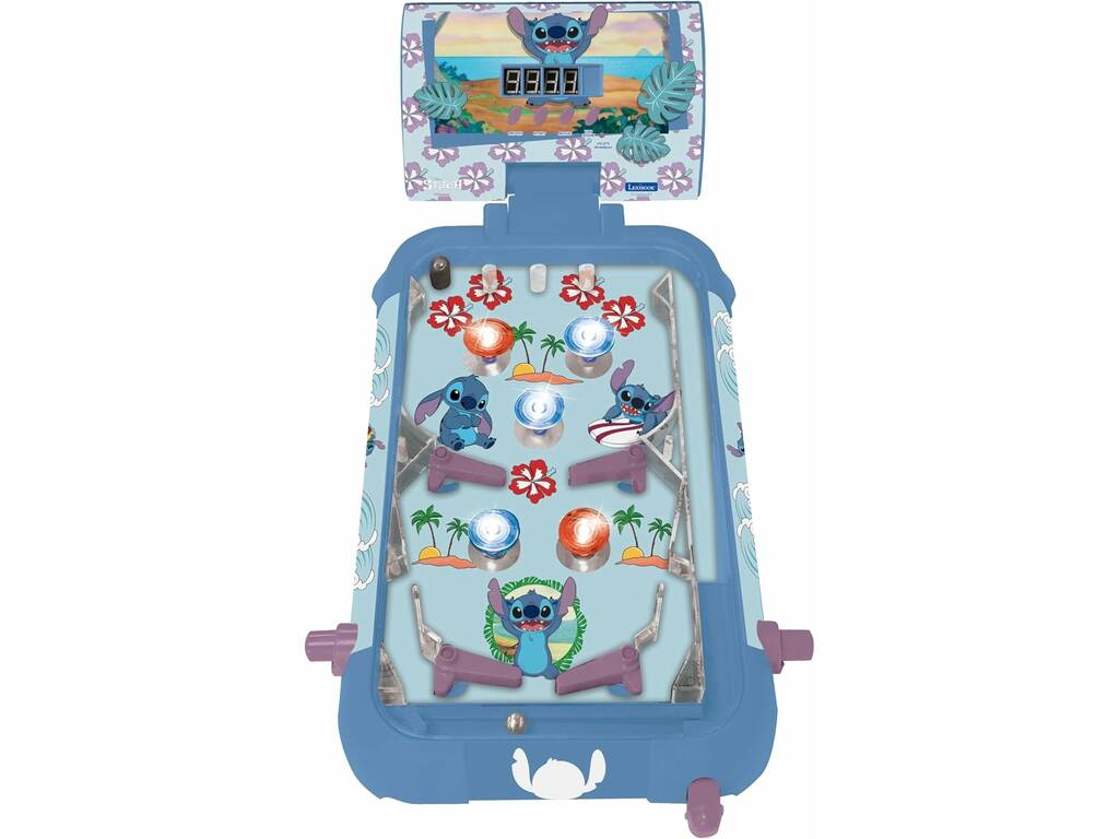 Disney Classics Flipper elettronico Stitch con luci e suoni Lexibook JG610D