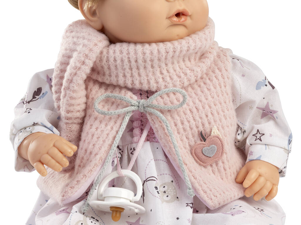 Muñeca María Llorona 42 cm. Chaqueta y Bufanda Rosa de Berbesa 4320