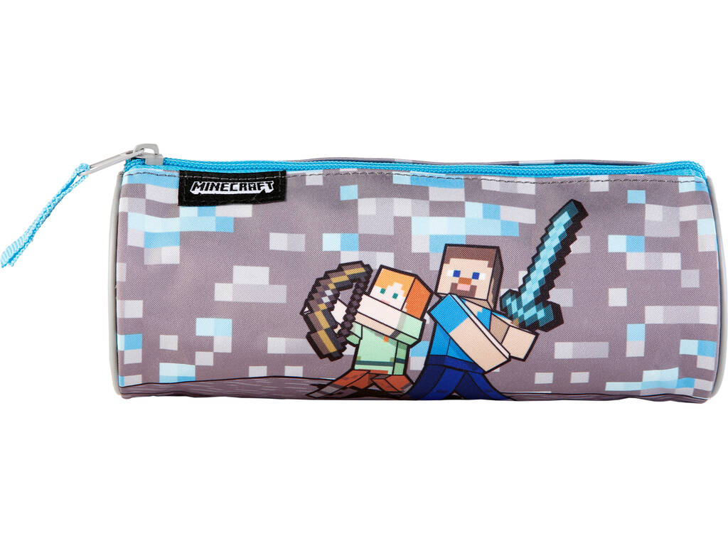 Minecraft Warriors Estojo Redondo Forrado Toybags T106-963