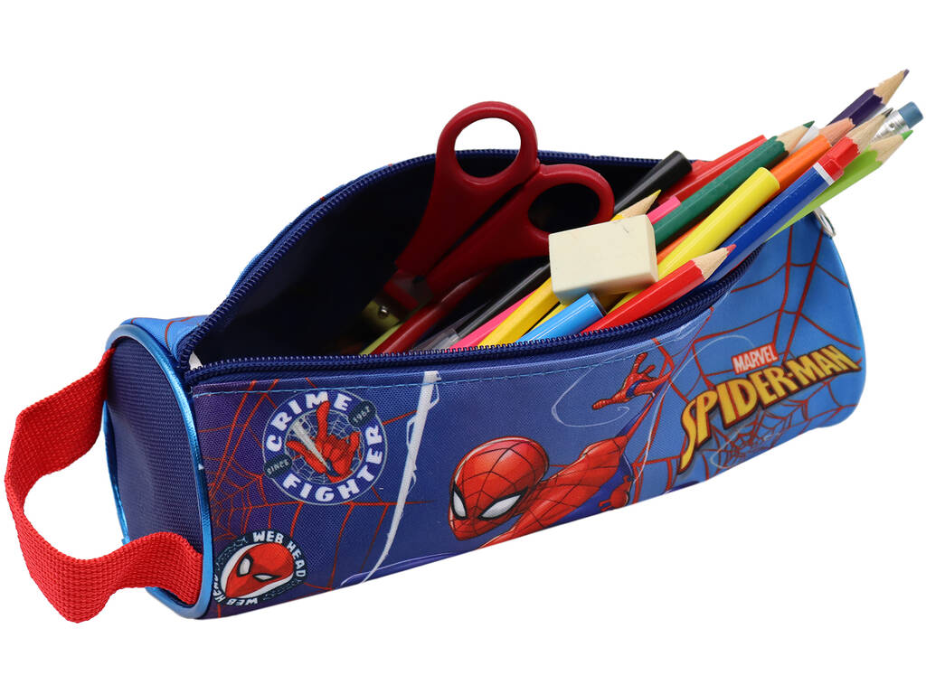 Sac à jouets rond doublé Spiderman Sac fourre-tout rond T106-132