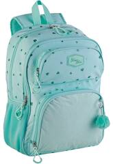 Blin Blin Cuori Menta Zaino doppio scompartimento adattabile al trolley di Toybags T434-1033