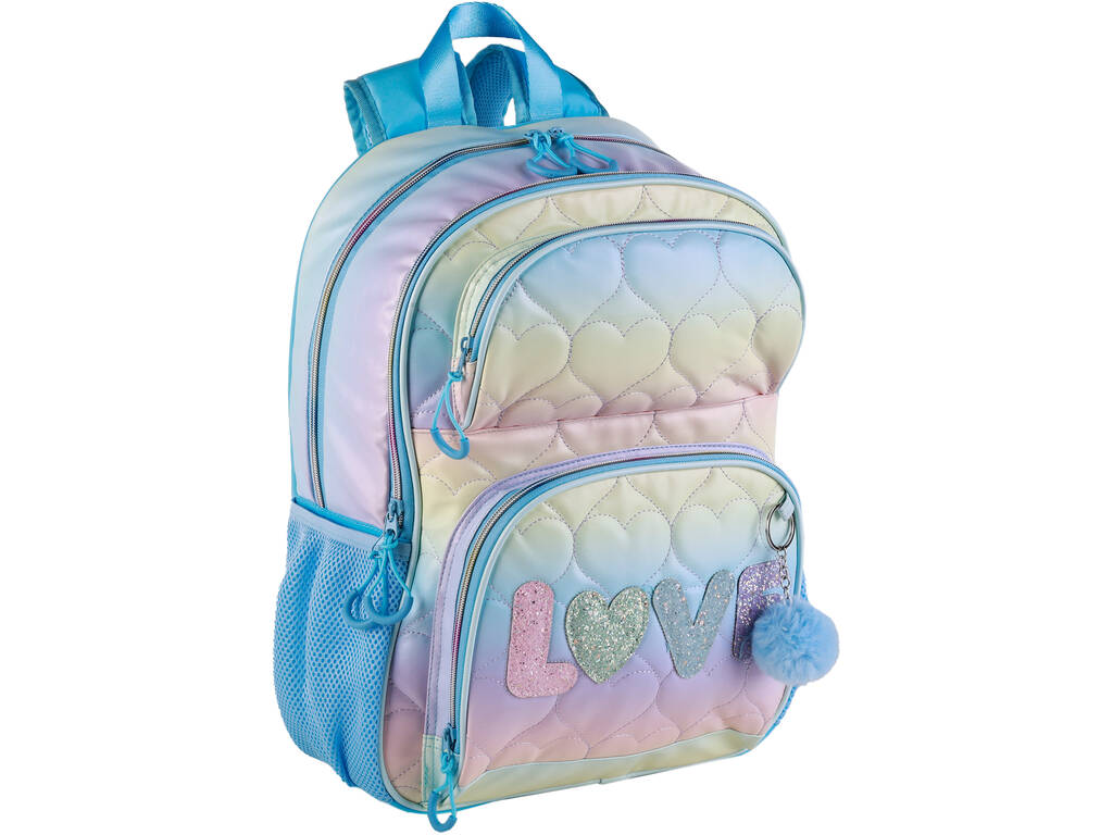 Sac à dos à double compartiment Blin Blin Love avec accessoire Pom-Pom par Toybags T434-1027