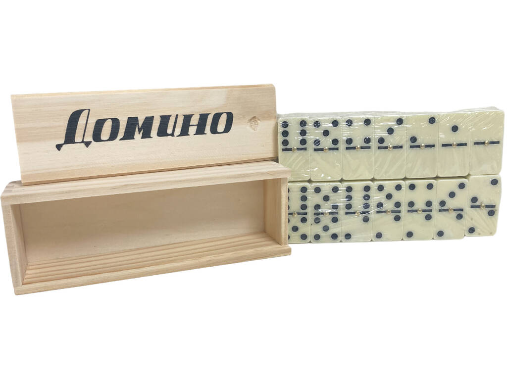 Domino 28 pezzi con scatola di legno