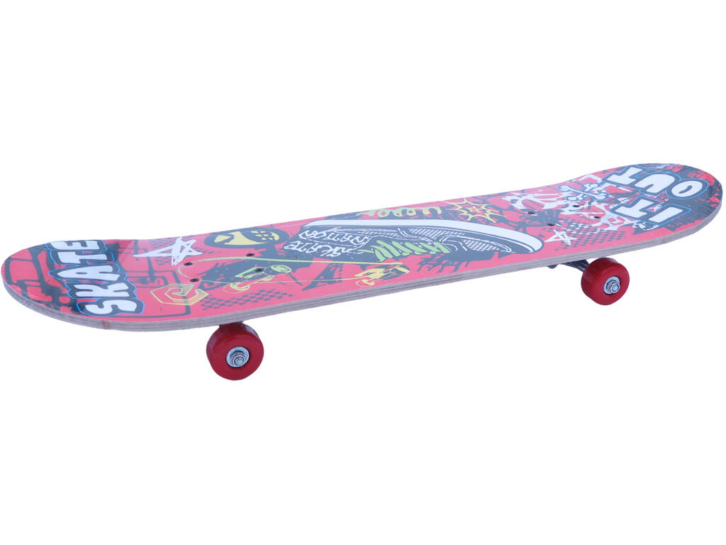 Skateboard rosso 80 cm