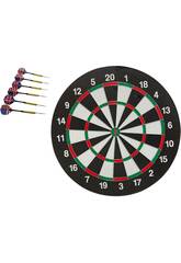 Offizielle 2-in-1-Dartscheibe von 45 cm mit 6 Darts