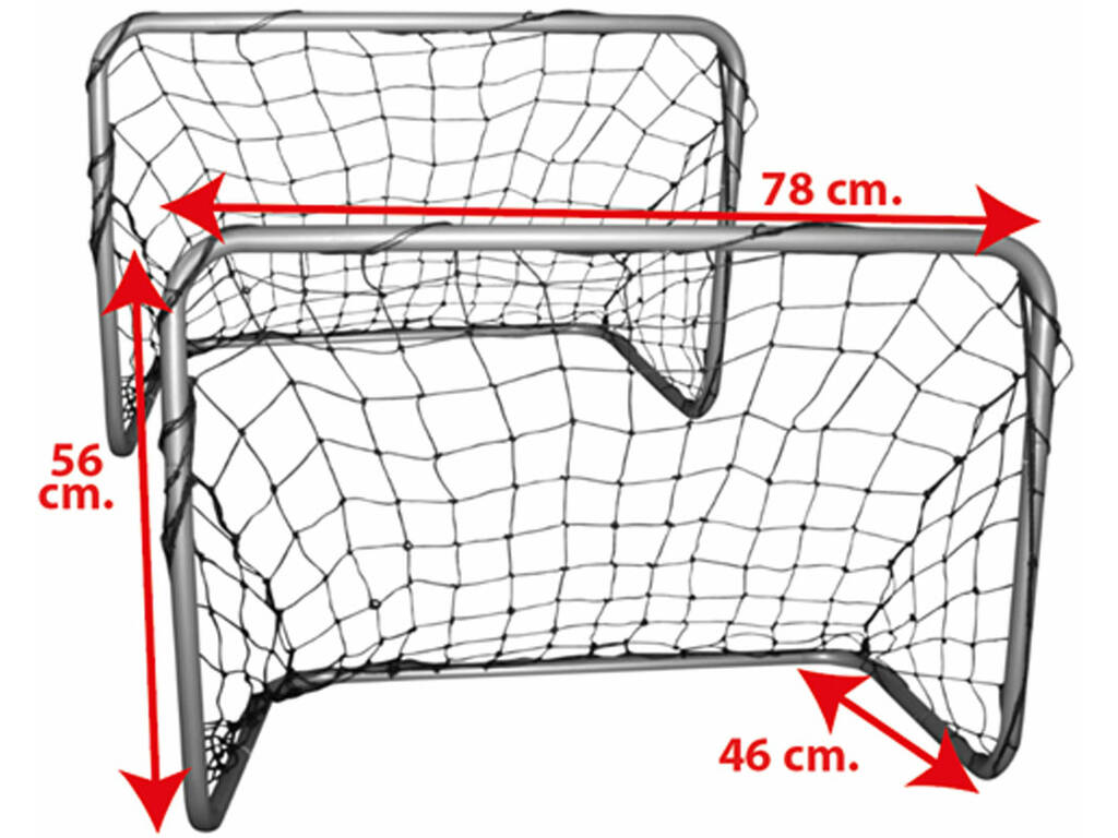 Jeu de 2 poteaux 78x56x46 cm