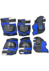 Set de Protections Multisport Enfants Taille S avec Coudires, Genouillres et Poignets Bleu