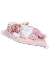 Puppe Baby Bimba Tränchen 37 cm mit Bettchen Antonio Juan 14363