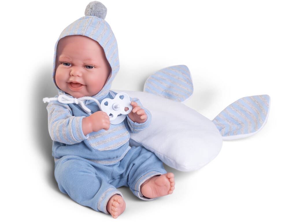 Muñeco Bebé Baby Clar de 33 cm con Cojín Orejitas Antonio Juan 60147