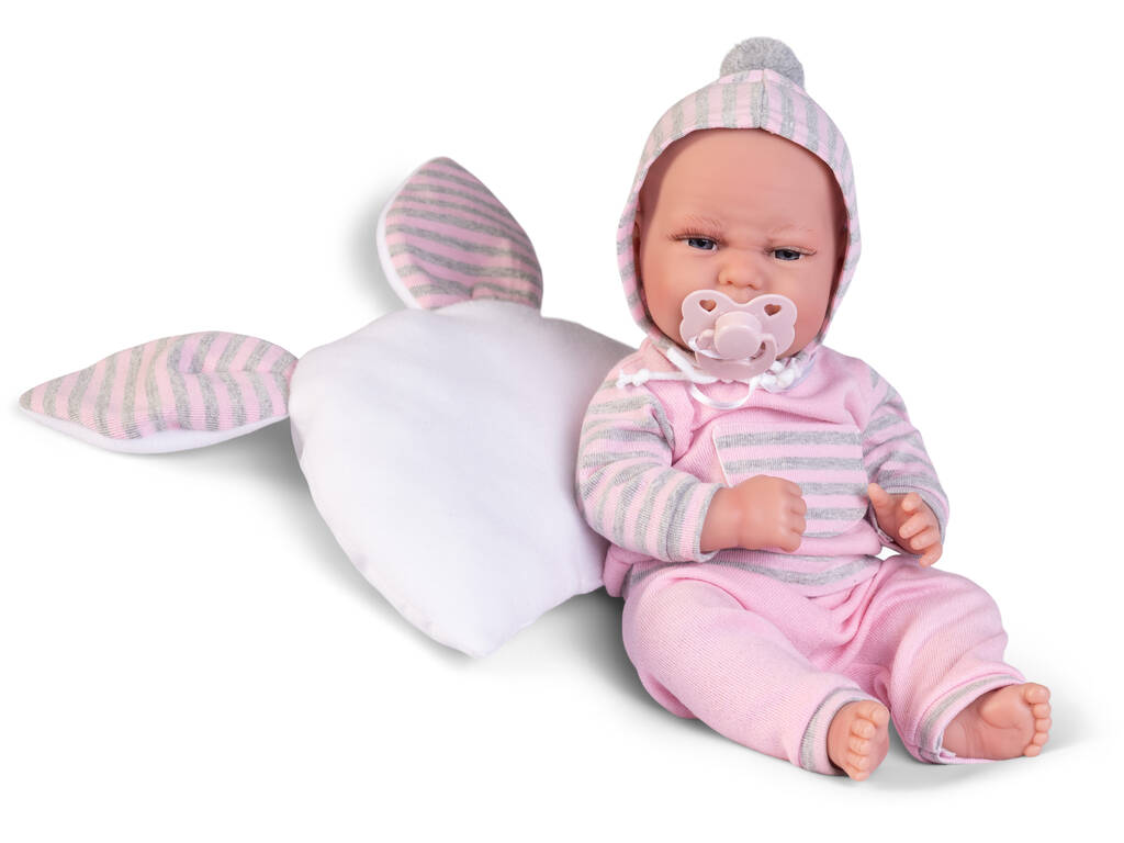 Bambola Bebè Baby Clara da 33 cm con Cuscino Orecchie Antonio Juan 60148