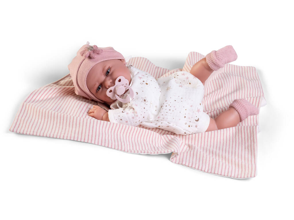 Bambola Bebè Baby Clara Posture da 34 cm con Coperta Antonio Juan 70362