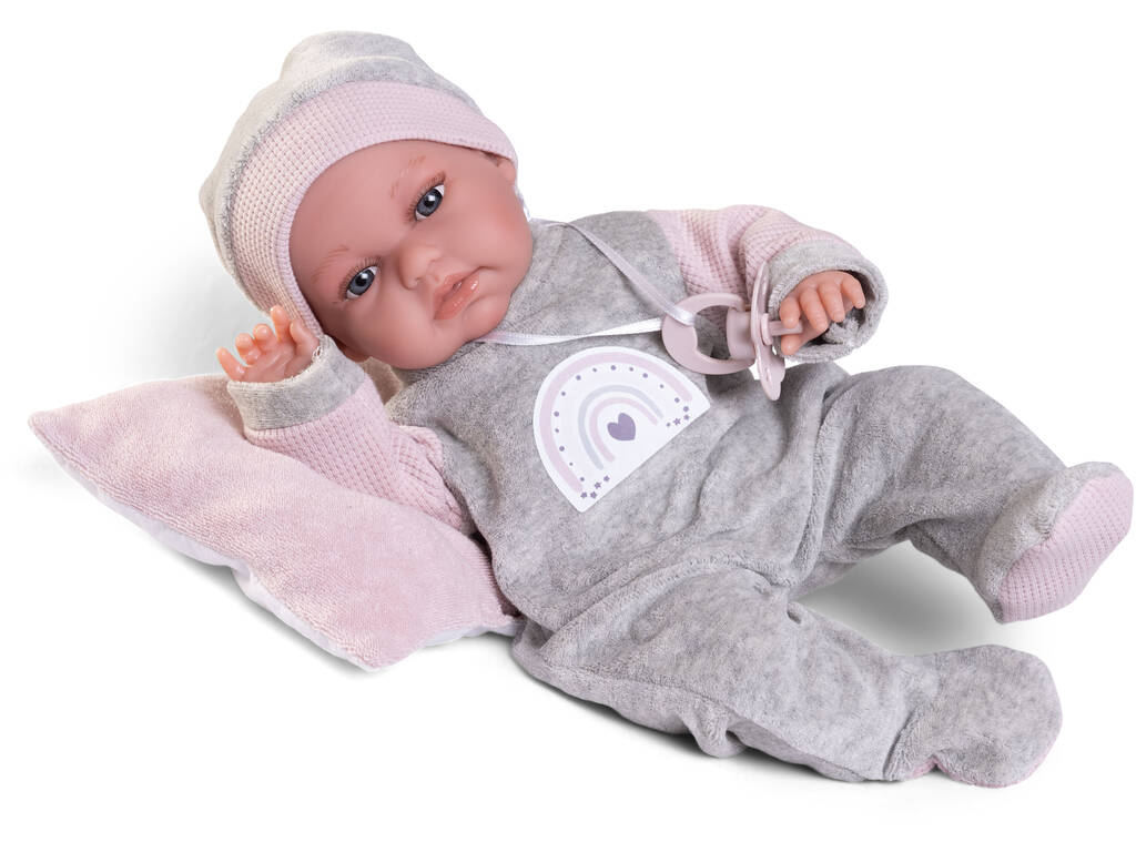 Baby Doll Baby Toneta Posturitas 34 cm avec oreiller Antonio Juan 70363