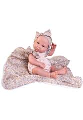 Boneca Beb Sweet Reborn Luca de 42 com Manta de Flores Antonio Juan 80325