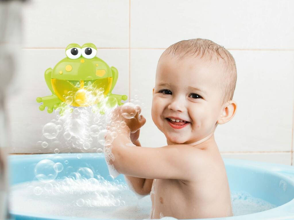 Souffleur de bulles de savon pour la salle de bain Dora Frog avec musique