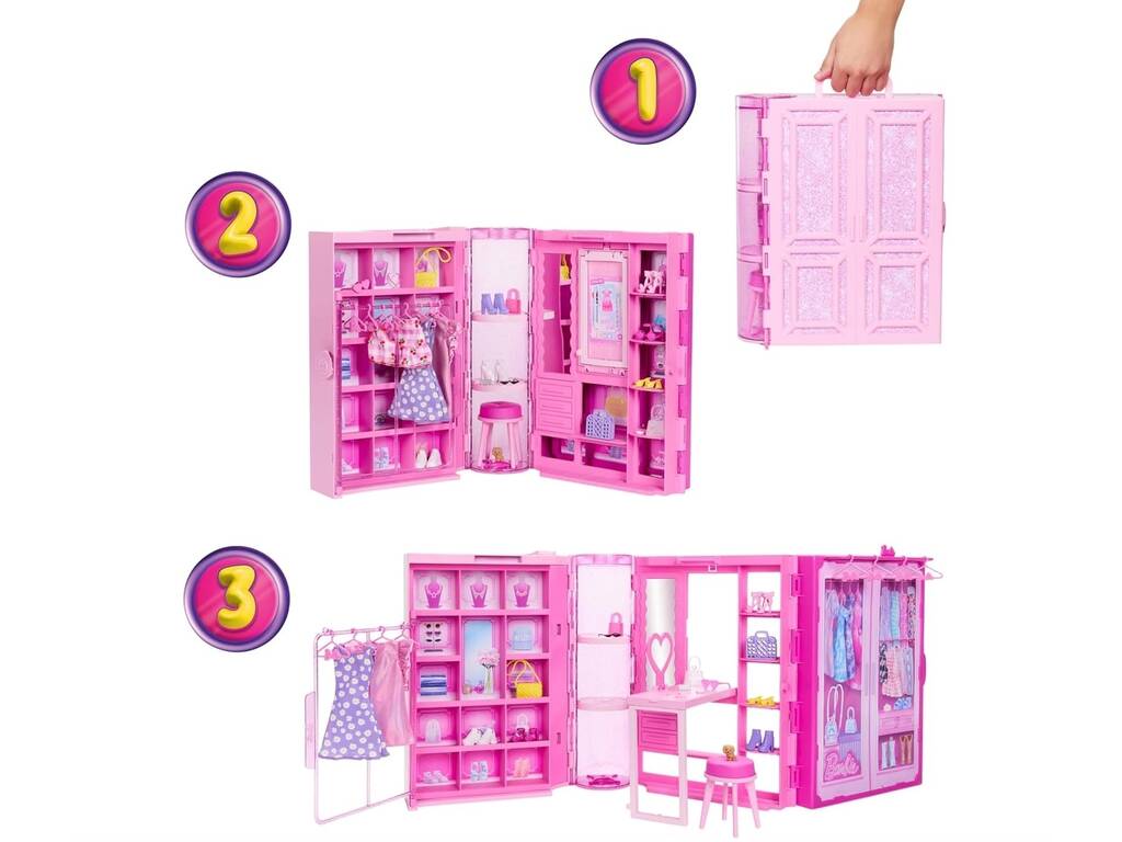 Poupée Barbie Dream Closet, set et accessoires par Mattel HXD58