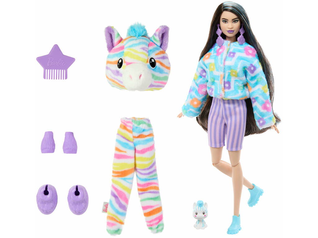 Barbie Cutie Reveal Sogni colorati Bambola Zebra Mattel HRK39