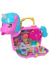 Polly Pocket Cofre Mini Bonecas Unicornio Partyland Mattel HYD96