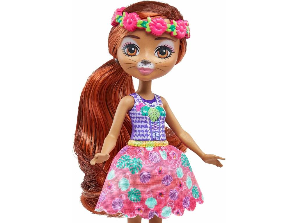 Enchantimals Muñeca Nutria y Mascota de Mattel HXB98