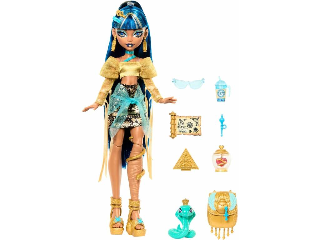 Monster High Bambola Cleo De Nile con Hissette Mattel HXH74