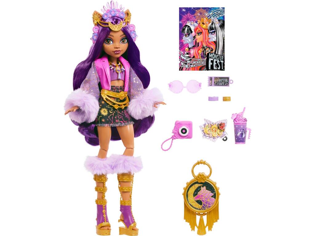 Monster High Festa mostruosa Clawdeen Wolf di Mattel HXH80