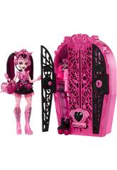 Monster High Skulltimate Secrets Mueca Draculaura con Armario Mattel HXH84