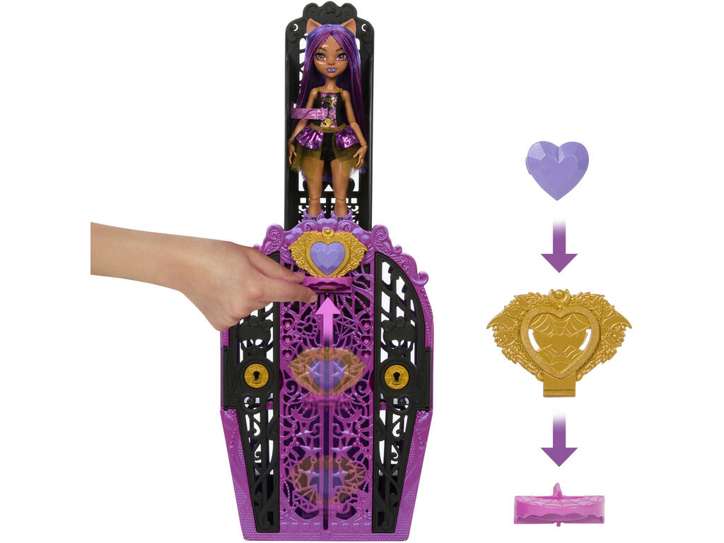 Monster High Skulltimate Secrets Poupée Loup Clawdeen avec armoire Mattel HXH85