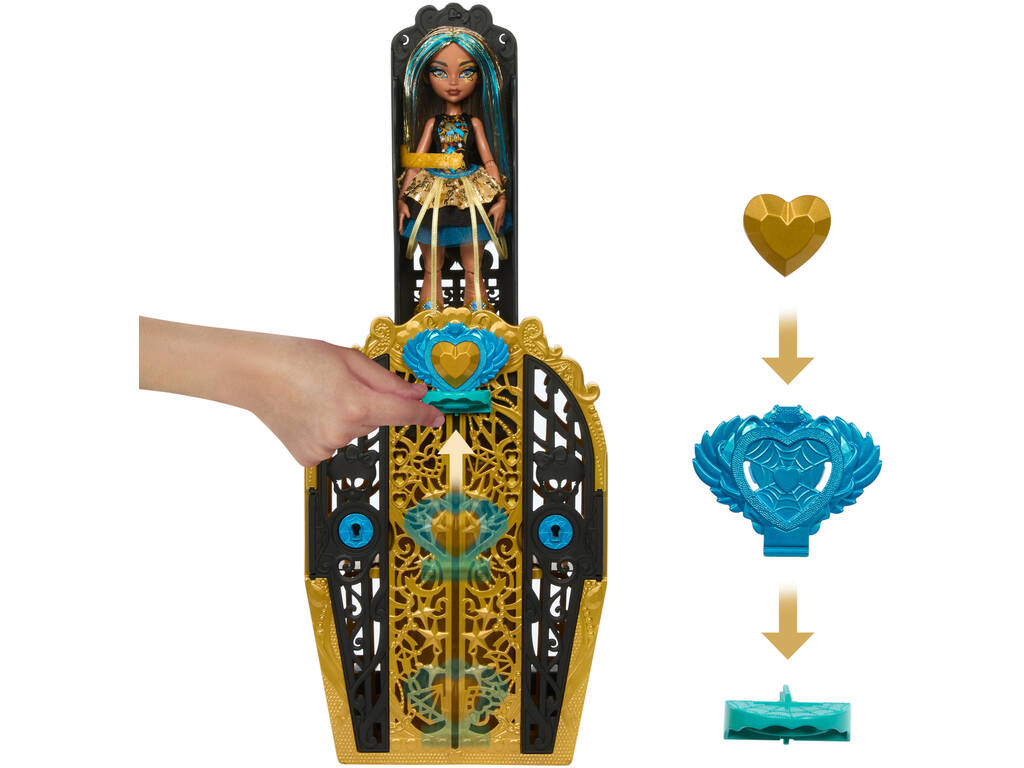 Monster High Skulltimate Secrets Bambola Cleo De Nile con guardaroba Mattel HXH86