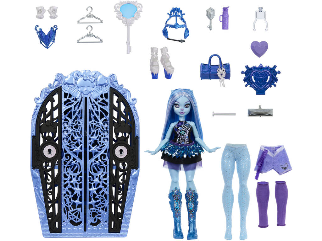 Monster High Skulltimate Secrets Boneca Abbey Bominable com Guarda-Roupa Mattel HXH87