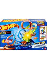 Hot Wheels Action Collisione di 4 Loopings Mattel HXR70