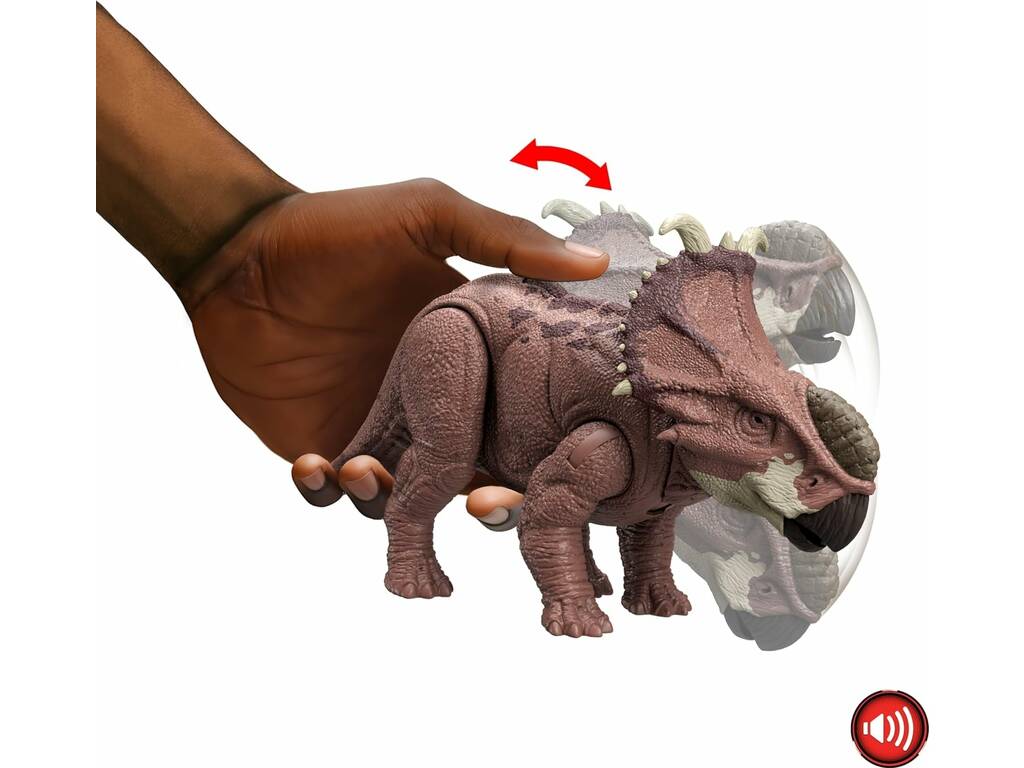 Jurassic World Chaos Theory Figura Pachyrhinosaurus Ruggito Selvaggio Mattel HTK72